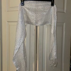White sequin scarf